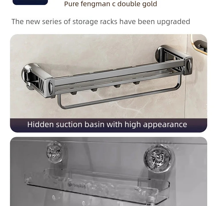 Versteckter Aufbewahrungsregal mit Saugnapf, Aufbewahrungskorb für Badezimmer und Toilette, lochfreie Wandaufbewahrung für Toilettenspüle