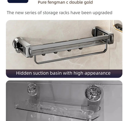 Versteckter Aufbewahrungsregal mit Saugnapf, Aufbewahrungskorb für Badezimmer und Toilette, lochfreie Wandaufbewahrung für Toilettenspüle