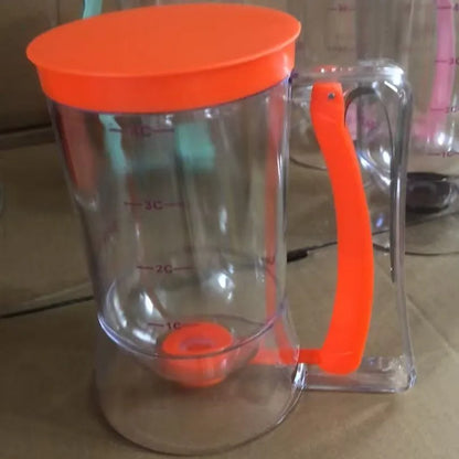 Pancake Cupcake Batter Dispenser 900mL Pancake Dispenser For Batter With Measuring Label Squeeze Handle Bracket Pastry Tools.