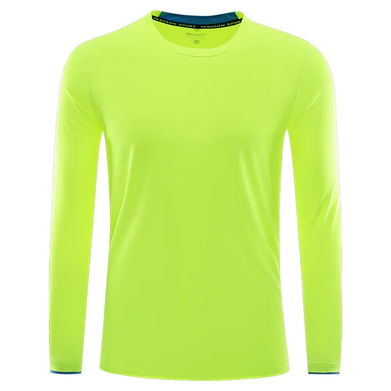 Quick Dry Long Sleeve T-shirt Custom Logo High Quality Round Neck Sports T-shirt Printing Design Company Team Shirt Embroidery