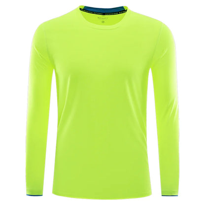 Quick Dry Long Sleeve T-shirt Custom Logo High Quality Round Neck Sports T-shirt Printing Design Company Team Shirt Embroidery