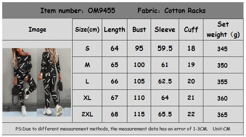 2 Piece Set Women Tracksuit Autumn Winter Warm Letter Top Suits Casual Yoga Set Sweatshirts And Jogging Pants Outfits Sweatpants.