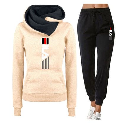 Frühling Und Herbst Frauen Hoodie Trainingsanzug 2-teiliges Set Sweatshirt Set Casual Tops Sport Lange Hosen Weibliche Plus Größe Vetement