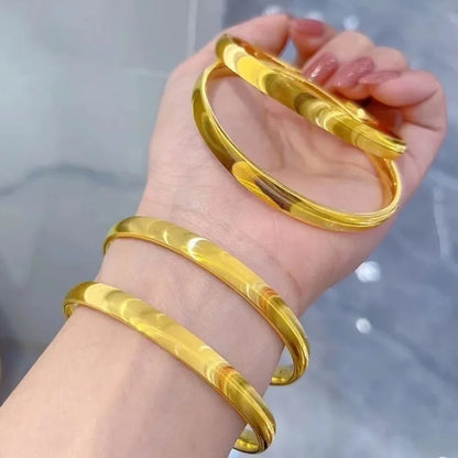 Cat's Eye Bracelet Real 18k Gold Bangles for Woman High-quality Luxury AU750 Bangles Party Banquet Fine Jewelry 18K No Demolding.