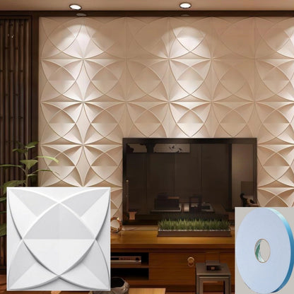 12/20/30pcs 3D pvc wall panels for indoor wall decoration, for living room hall bedroom hotel office,including tape