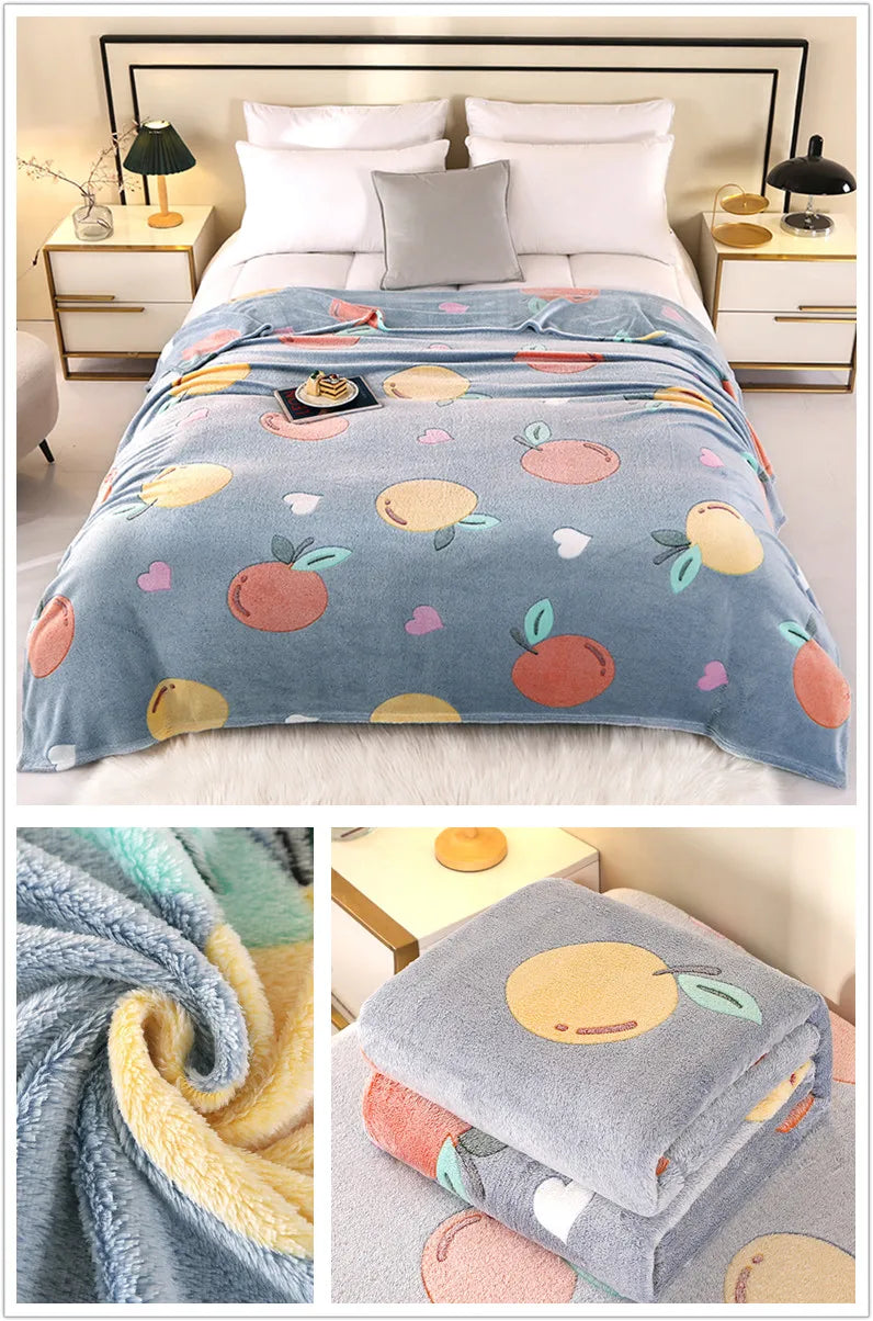Bonenjoy 1pc Blanket Floral Style Bedspread Fleece Blanket Plaid Travel Shawl Sofa Nap Blankets Home Bedsheet manta.