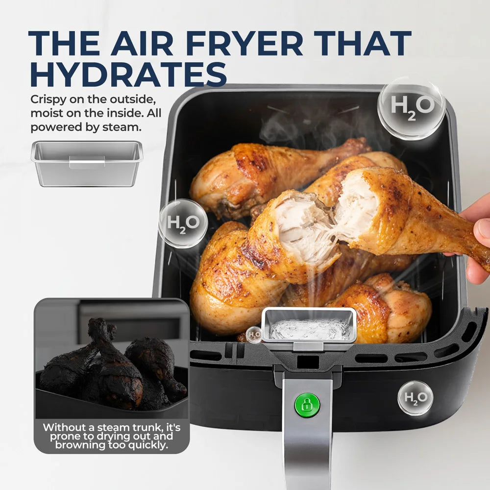 5L Air Fryer, Electric Hot fryer Oven Oilless Cooker with Touch Control & Nonstick Basket & Visible Window, Family Size.