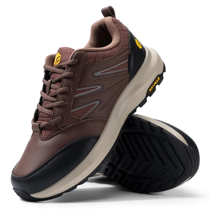 FitVille Men'S Widened Hiking Waterproof Outdoor Work Hiking Shoes With Arch Support To Relieve Heel Pain Lightweight Non-Slip.