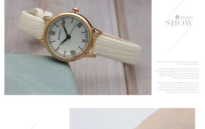 Simple Women Watches Luxury Design Leather Watch Ladies Quartz Wristwatch Womens Small Round Dial Clock Reloj Mujer.