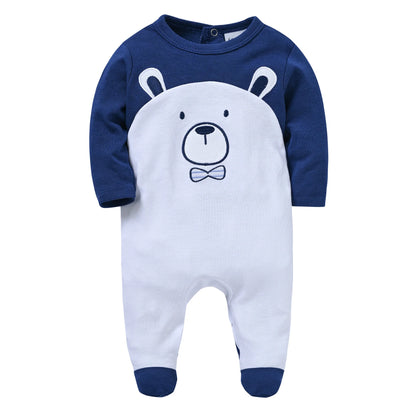 Kavkas Baby Kleidung Langarm 100% Baumwolle Overalls Stram pler 0-12m Neugeborenen Overall einteiliges Cartoon-Print Kostüm.