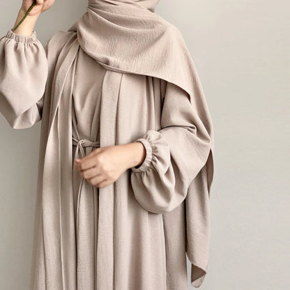 2024 New Muslim Sets for Women Ramadan Prayer Dress Modest Dresses Eid Dubai Abaya Female Islam Clothing Elegant Party Clothes.
