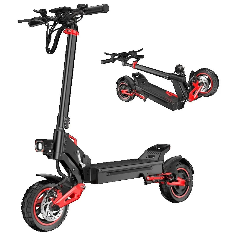 J15MAX Electric scooter 1600W powerful motor 48V18AH lithium battery foldable E scooter 10-inch tires adult off-road e-scooter.