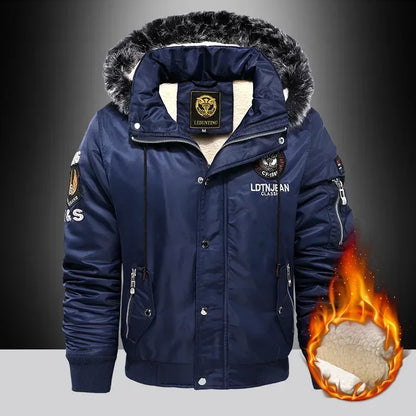 Thick Down & Parka Coat Oversize Plus Velvet Thick 2025 Brand Keep Warm Winter Men's Black Blue Red  Padded Jacket Coat Men.
