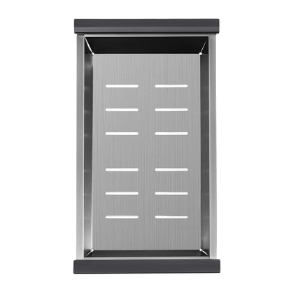 Edelstahlspüle, moderne Küchenspüle, Black Diamond 7843PB, Doppelspüle, Abfluss + Seifenspender zum Reinigen von Geschirr und Gemüse