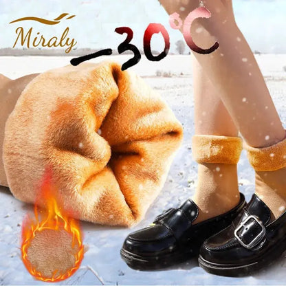 1/2/3/5/10Pairs Thermal Socks Women Winter Warm Thicken Fleece Short Socks Cashmere Wool Socks Snow Velvet Boots Home Floor Wear.