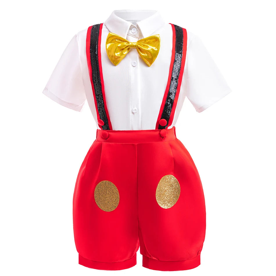 Disney Mickey Minnie Maus Polka Dot Cosplay Baby Mädchen Jungen Kostüm Kinder Maskerade Kleidung Kinder Halloween Karneval Kleid