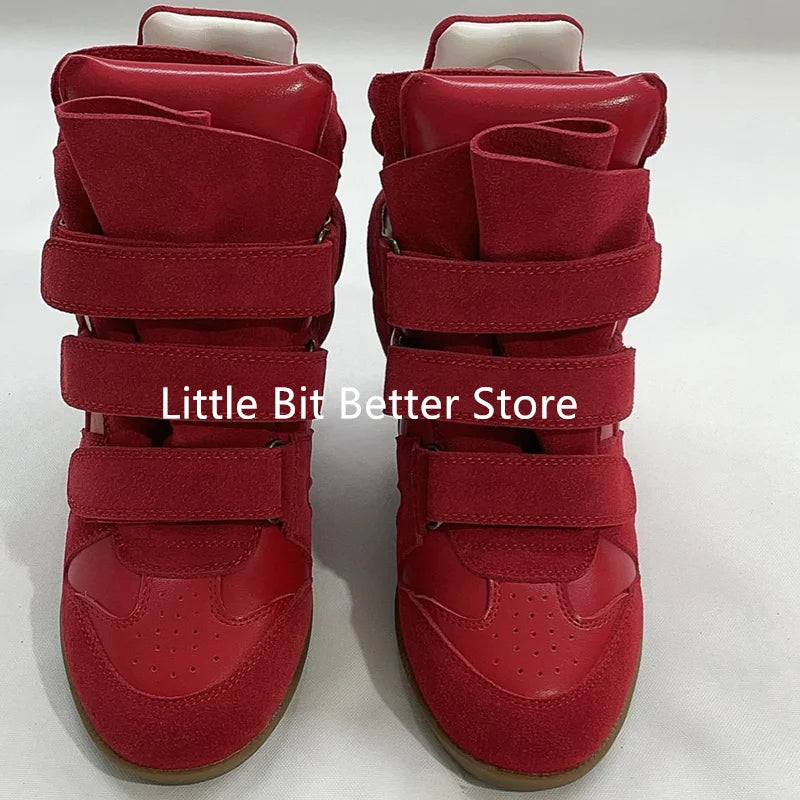 Autumn Winter Luxury Brand Design Women Ankle Boots Fashion Height Increasing Casual Shoes Leather Women Motorcycle Boots 2026.