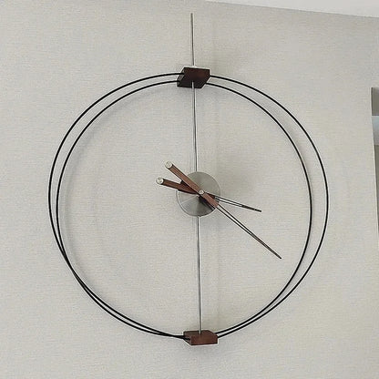 Spanische Wanduhr, minimalistische Uhr, Wohnzimmer, ästhetische Kunstuhren, Massivholzzeiger, große Wanduhr, stille Uhrwerkuhren