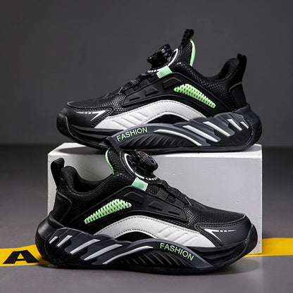 Fashion New Kids Boy Running Sport Shoes Leather Sneakers Children Outdoor Lightweight Breathable Tenis Footwear.