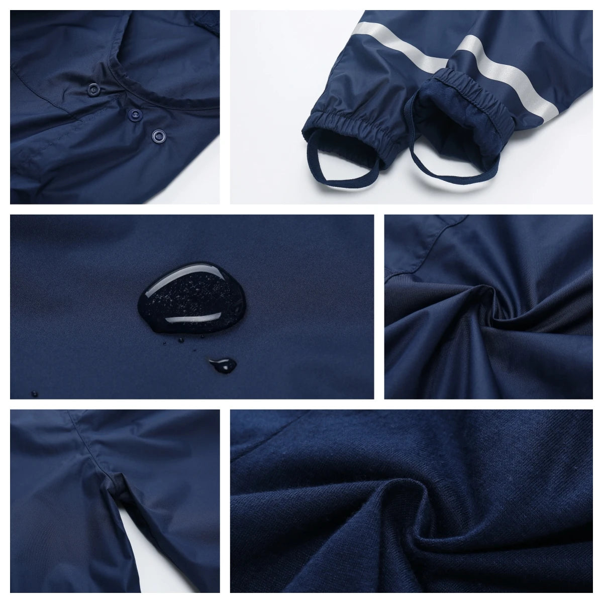 HONEYKING Boys Raincoat Suit Kids Clothing Set Comfortable Breathable Rain Suit with Jacket And Trousers for Children.