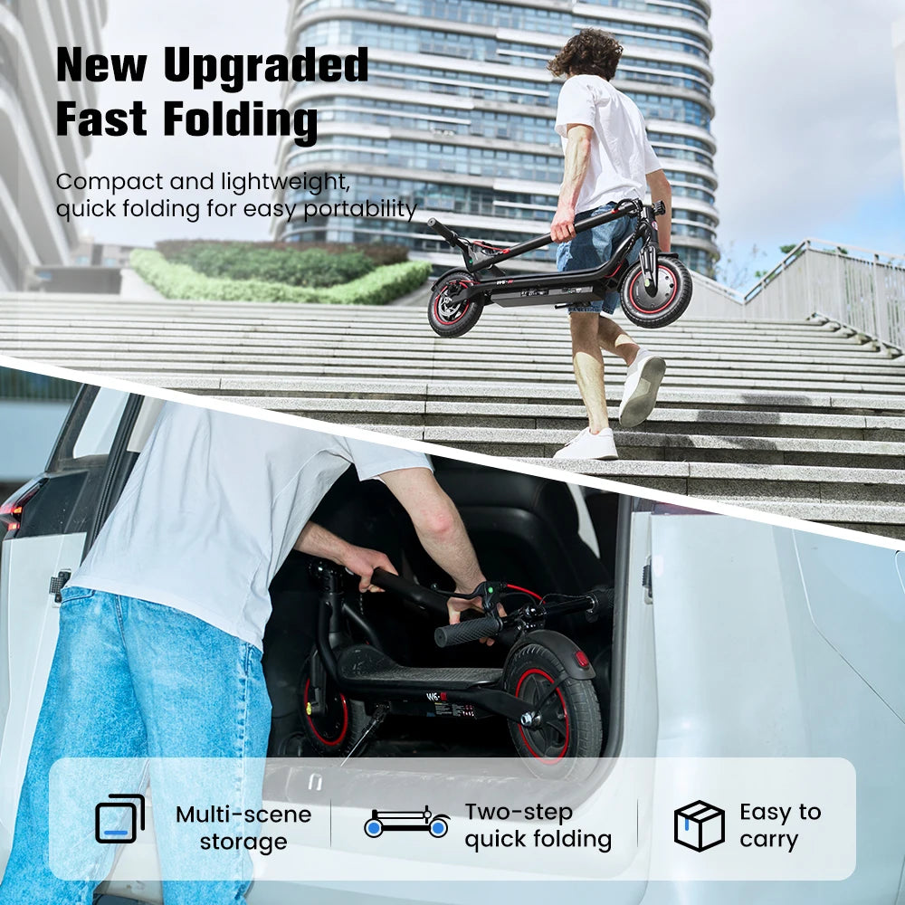 IScooter W6 Adult E-scooter 500W Motor 36V 7.8Ah Battery 35km/h Max Speed Support APP 30km Long Range City Electric Scooters.