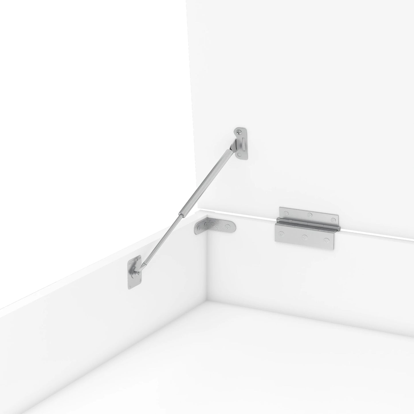 Klappbarer Schreibtisch – Multifunktional, faltbar, mit europäischen Steckdosen, Muschel-Design zum Verstecken des Unordnunges auf dem Schreibtisch