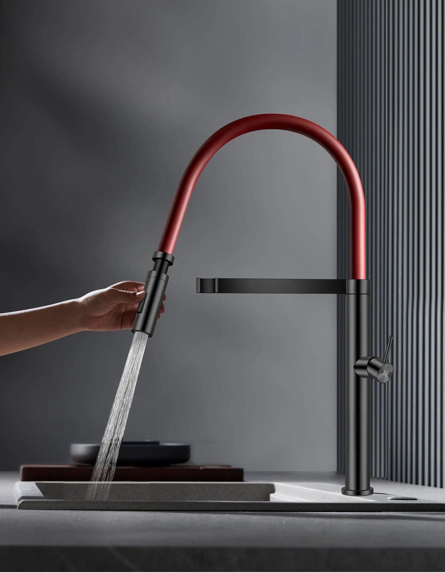 ASRAS large kitchen stainless steel nano sink with built-in waterfall faucet and large drainage outlet design