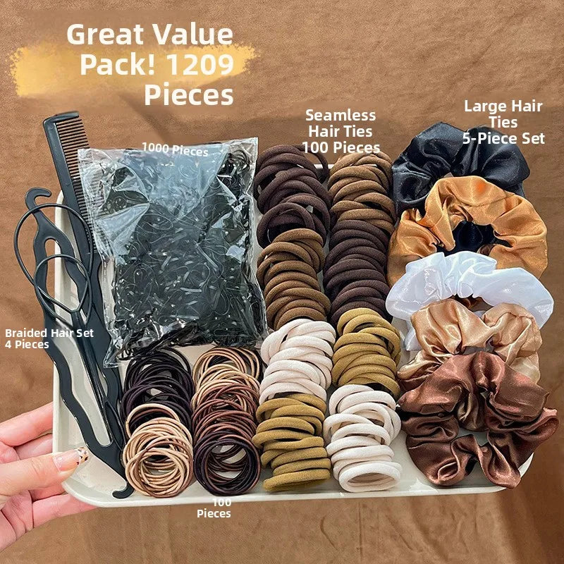 Fresh Simple Women's Hair Ties And Hair Accessories Set High Elasticity Cute Geometric Design Resin Hair Bands for African Eu....