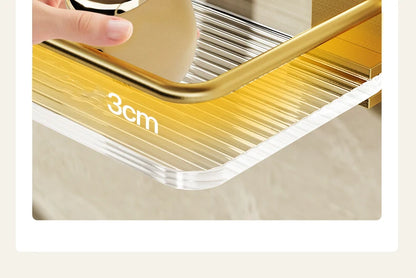 Punch-freies Luxus Badezimmer Regal Regale Wand Shampoo Kosmetische Lagerung Rack Für Küche Halter Platz Acryl Organizer