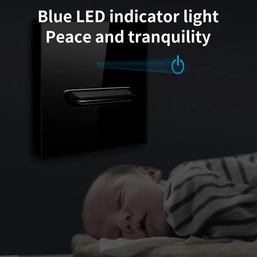 Glasscheibe Wand schalter LED europäische 16a Steckdose Retro Kippschalter eu uk Standard 2-Wege-Buchse 1-4gang USB Home Dekoration.