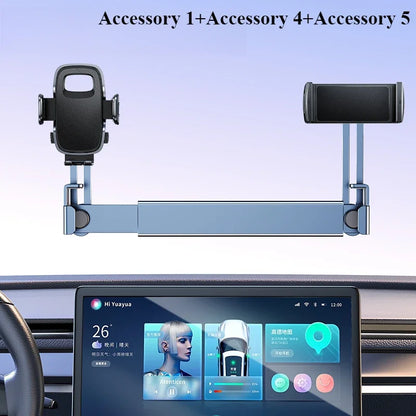 Oatsbasf Dual-position Car Screen Phone Holder Stand Metal Aluminum Adjustable for Tesla Model 3 Highland Y Car Accessories