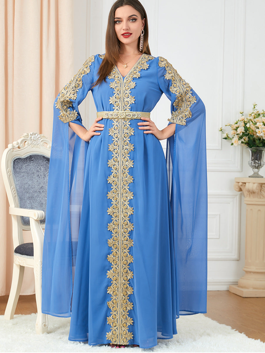 Eid Marokko Party Kleid Muslimische Frauen Abaya Kleider Langarm Abayas Dubai Türkei Islam Kaftan Robe Longue Vestidos Largos 2025