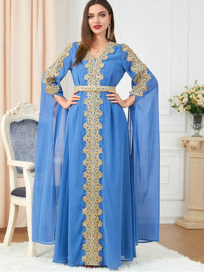 Eid Marokko Party Kleid Muslimische Frauen Abaya Kleider Langarm Abayas Dubai Türkei Islam Kaftan Robe Longue Vestidos Largos 2025