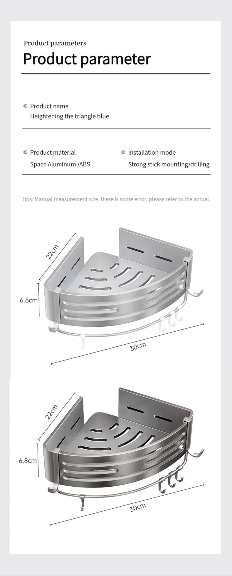 Kein Bohren Aluminium Badezimmer Regal Regale Shampoo Make-up Lagerung Halter Küche Organizer Wand Badezimmer Zubehör