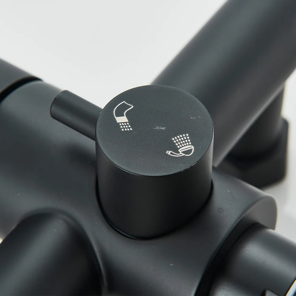 Kitchen Faucets Stainless Steel Wall Mounted Multifunctional Bathroom Basin Faucet Hot Cold  Water Mixer Taps With Spray Gun