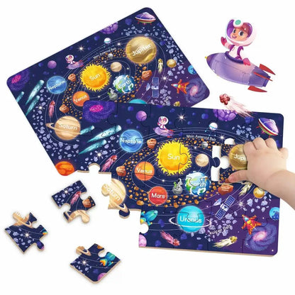 Kids Cartoon Animal Jigsaw Puzzles Montessori Educational Toys Parent-Child Theme Game Paper Educational Gift for Children