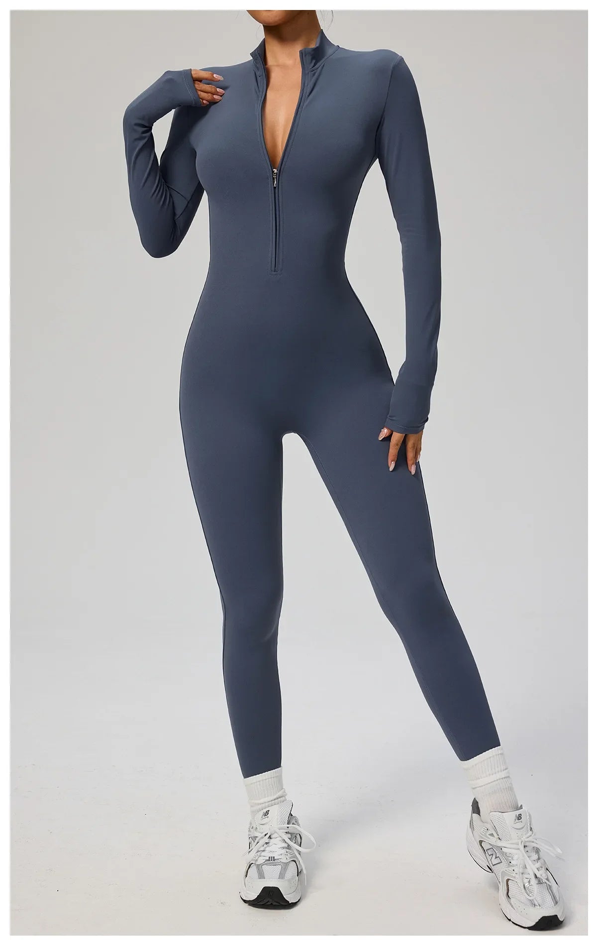 Tianyi High-Intensity Fitness Long-Sleeve Yoga Bodysuit Sensation Tight-Fitting Sportswear for Women Made in China