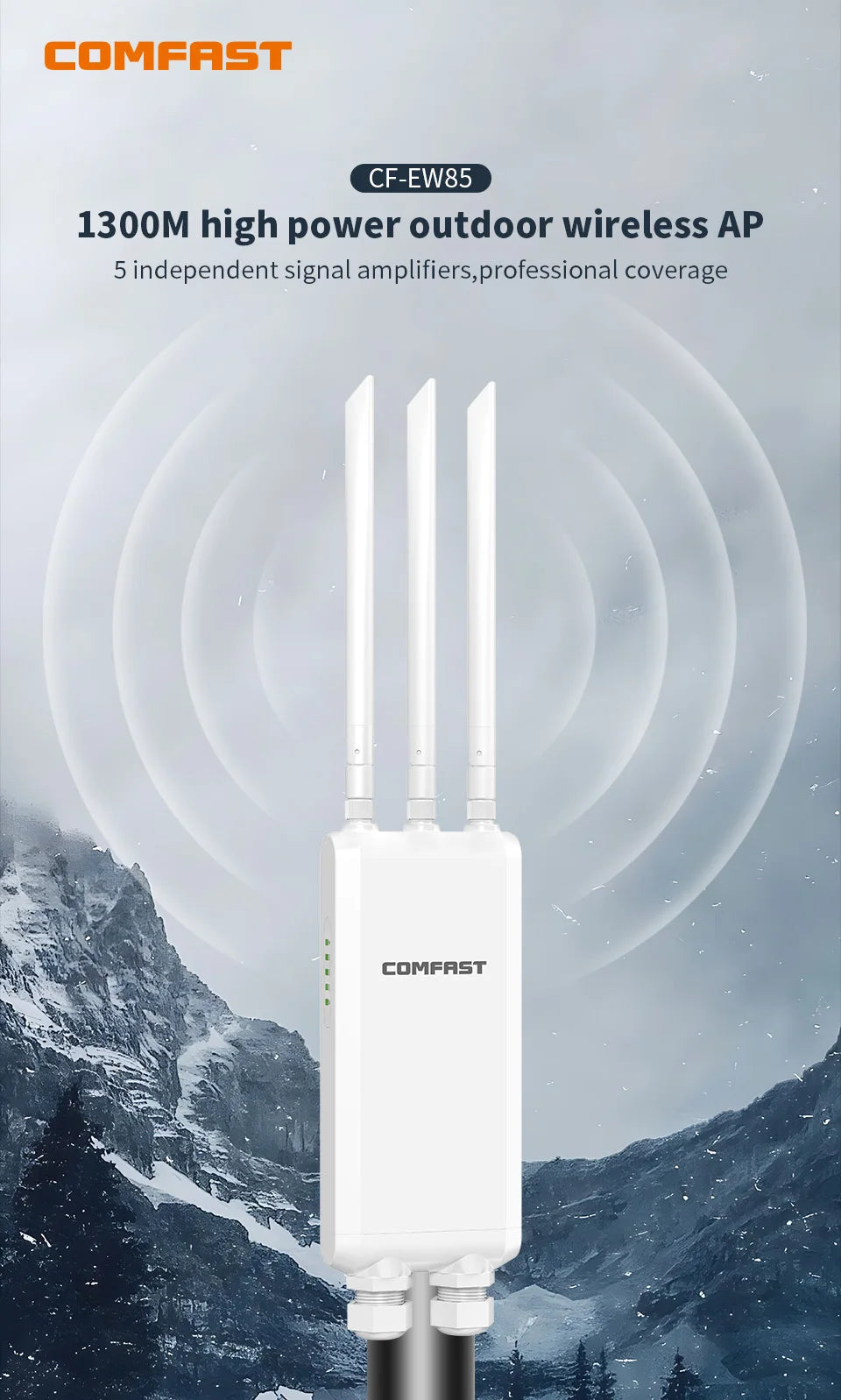COMFAST AC1200/AC1300 Outdoor AP Router 2.4G/5G Dual Dand Long Range signal Extender Amplifie wireless WiFi Repeater waterproof