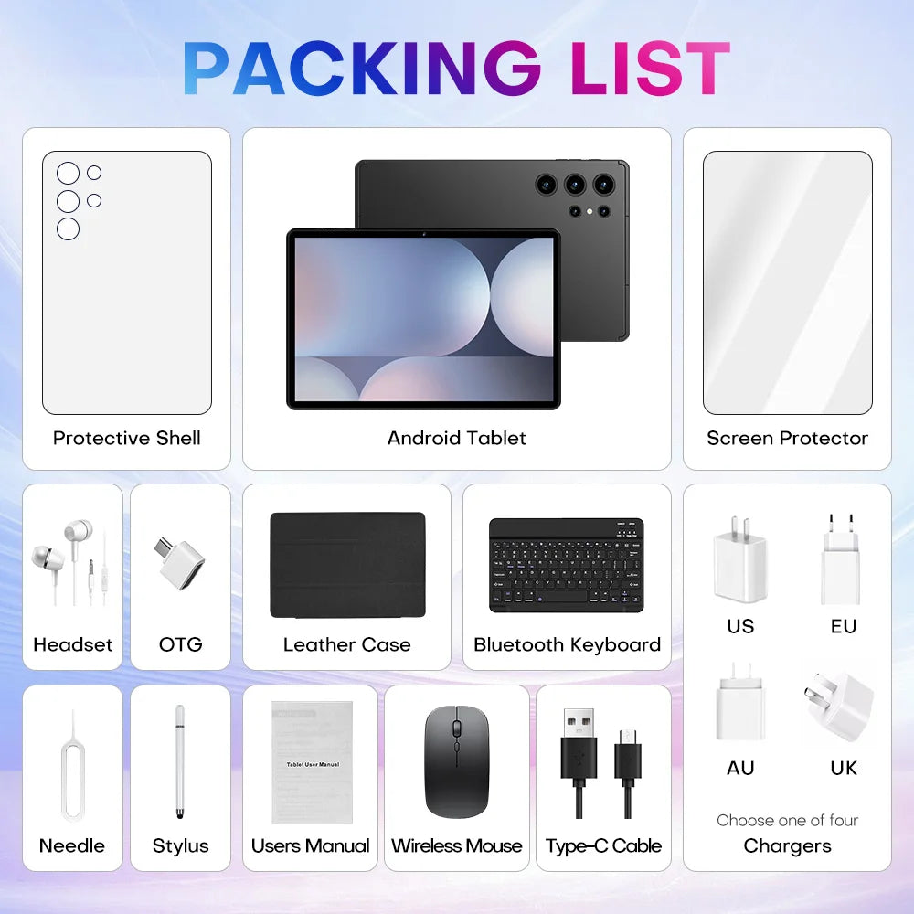 Original Pad 9 Pro 11 Inch 16GB RAM 1TB ROM tablet Android 15 Core Pad Tablet PC Phone Dual Wifi tablette android 8800mah