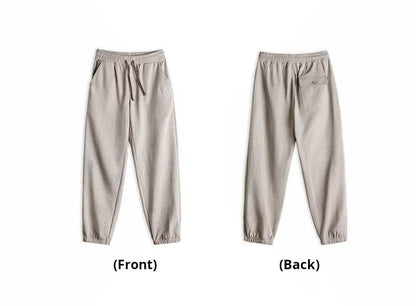 Maden Men's Men's Jogger Pants Embroidered Straight-Leg Sweatpants Elastic Waist Cuffed Casual Training Trousers for Fall Winter.