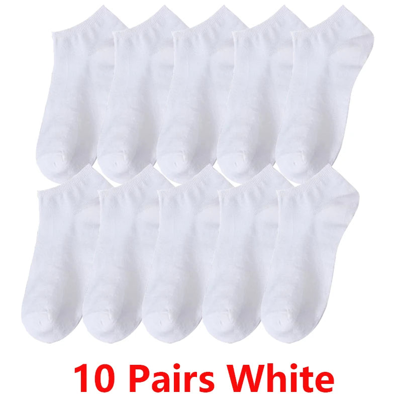 10/20/30Pairs Socks Men Women Boat Socks Thin Breathable Comfy Sweat-absorbing Ankle Socks Unisex Casual Plain Color Short Socks