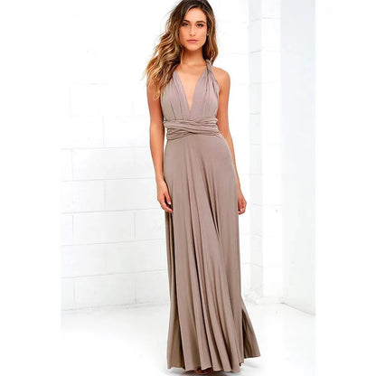 Sexy Frauen Multi way Wrap Cabrio Boho Maxi Club rotes Kleid Verband langes Kleid Party Brautjungfern Unendlichkeit Robe Longue Femme