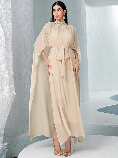 Chiffon 2 Piece Abaya Damen Dubai Muslim Evening African Dresses For Women Set Islam Clothing Kebaya Kaftan Robe Musulmane Femme.