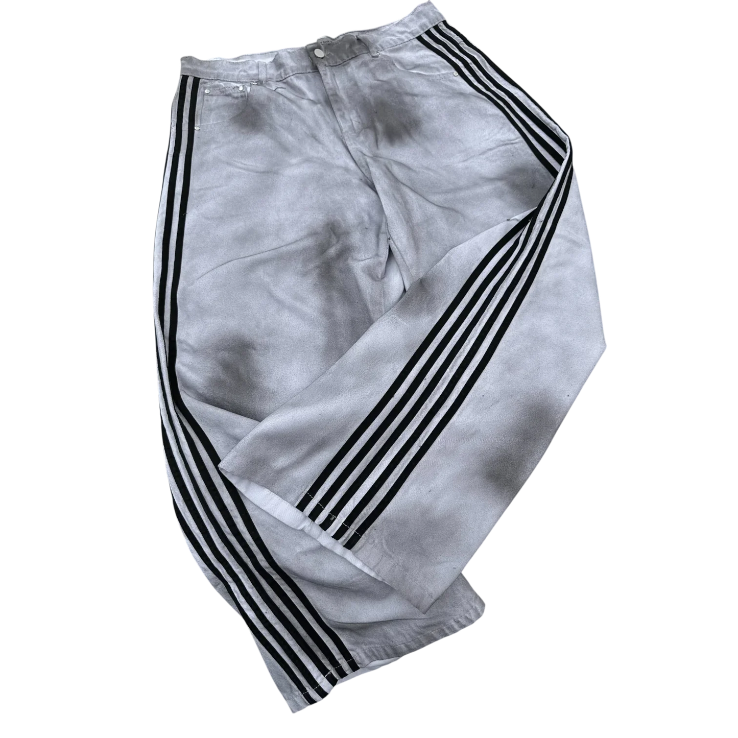 Y2K Baggy Jeans high quality Embroidered Striped Harajuku Sweatpants men women Hip Hop streetwear Casual wide leg Denim Pants.