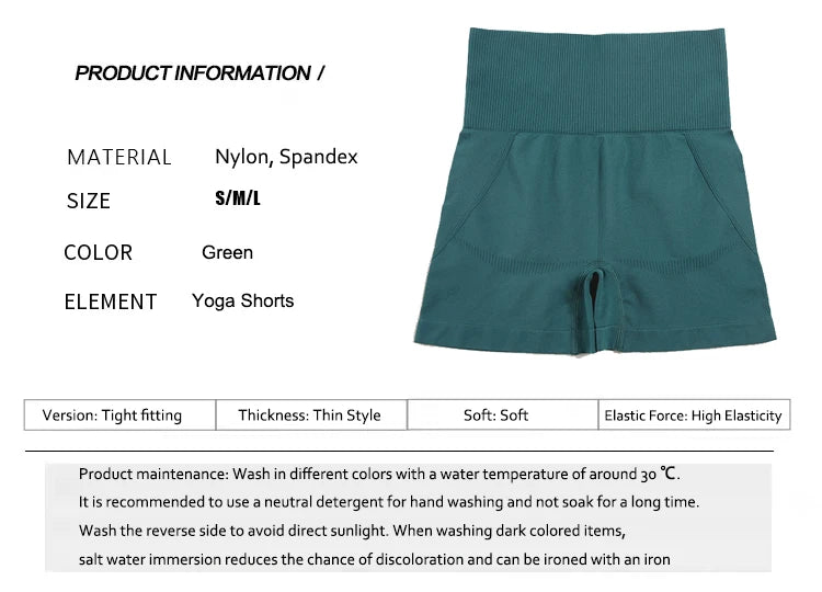 WAREBALL Sports Shorts For Women Cycling Jogging Fitness High Waist Booty Push Up Gym Shorts Female Tight Leggings Yoga Clothing.