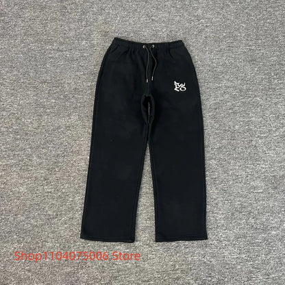 Pepe Studio Fleece-Lined Elastic Waist Jogger Pants Winter Warm Soft Loose Fit Sweatpants with Drawstring for Women Men.