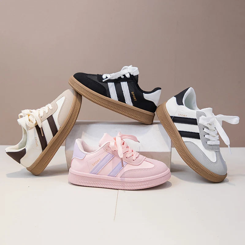 Children Tennis Shoes 2025 New Simple Kids Sneakers for Girls Patchwork Non-slip Boys Causal School Running Sneakers Non-slip.