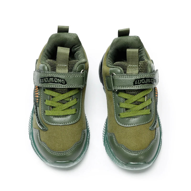 EXDINO Dinosaur Little Kids Spring Autumn LED Light Up Shoes Children Spinosaurus Boys Glowing Casual Sports Sneakers Non-slip.