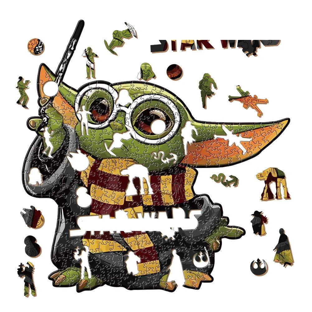 Movie Characters Wooden Puzzle Film Star Wood Jigsaws 2D Magic School Badge Character Jigsaw Toys for Kids.