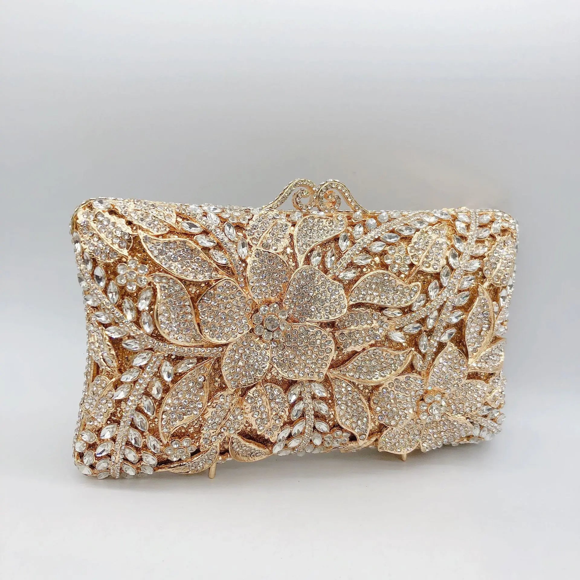 Women XIYUAN Evening Bags Gold/Silver Chain Shoulder Bags Handbags Stones Day Clutches Diamonds Metal Ladies Clutch Handbags.